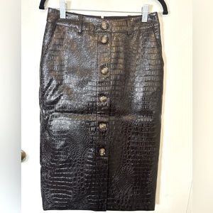 Faux leather skirt